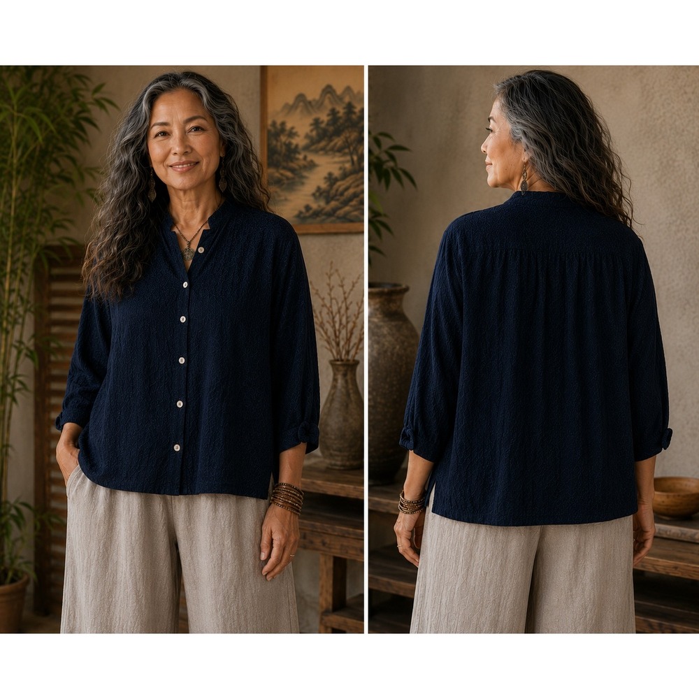 Citron Santa Monica Button Down Cardigan Blouse Floral‎ 3/4 Sleeve Black 0X